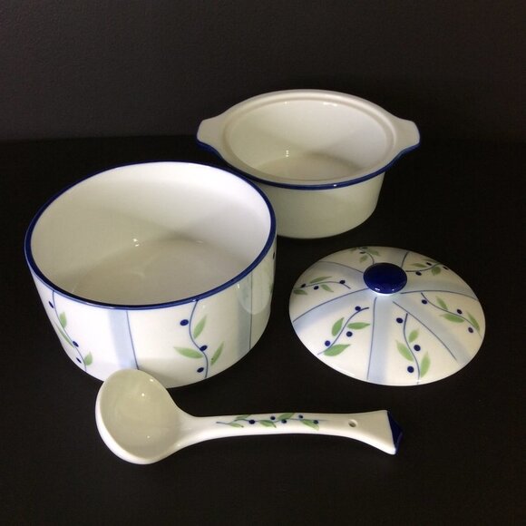 COOK Street 4 Piece Side Server Dish Blueberry - Picture 1 of 12